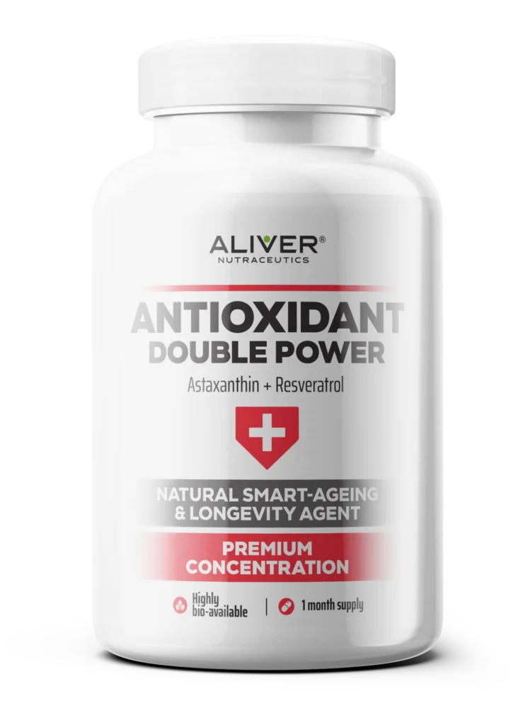 Antioxidant Double Power — كبسولات الأستازانتين والريسفيراترول — عبوة المنتج