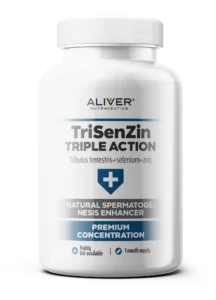 TriSenZin Triple Action 产品包装——蒺藜、锌与硒胶囊