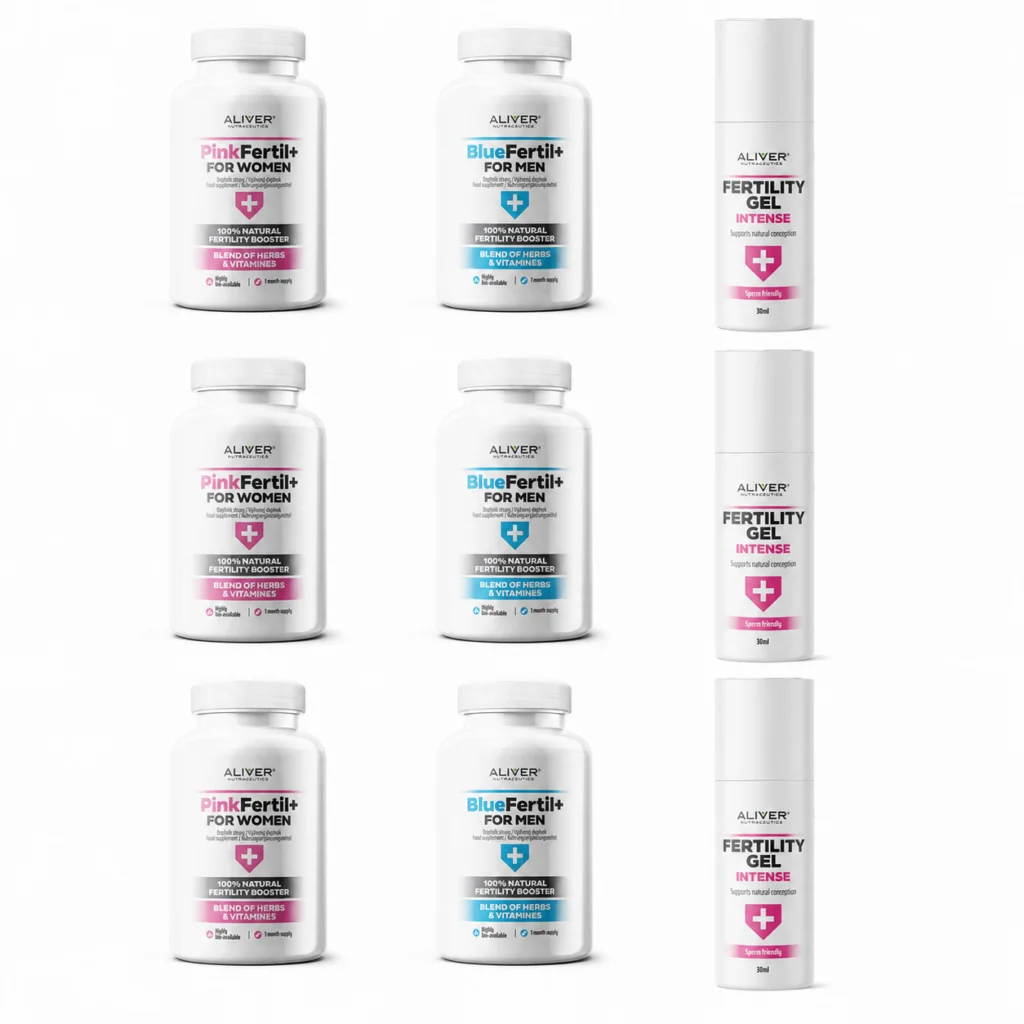 PinkFertil Plus + BlueFertil Plus + Fertility Gel Intense – 9 za cenu 6